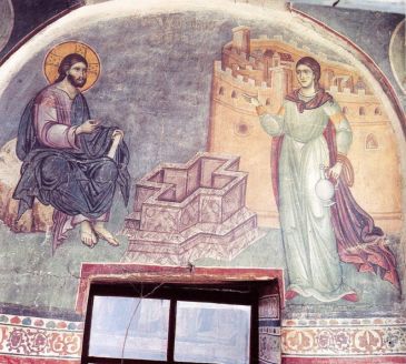 Фреска в Храме Протата