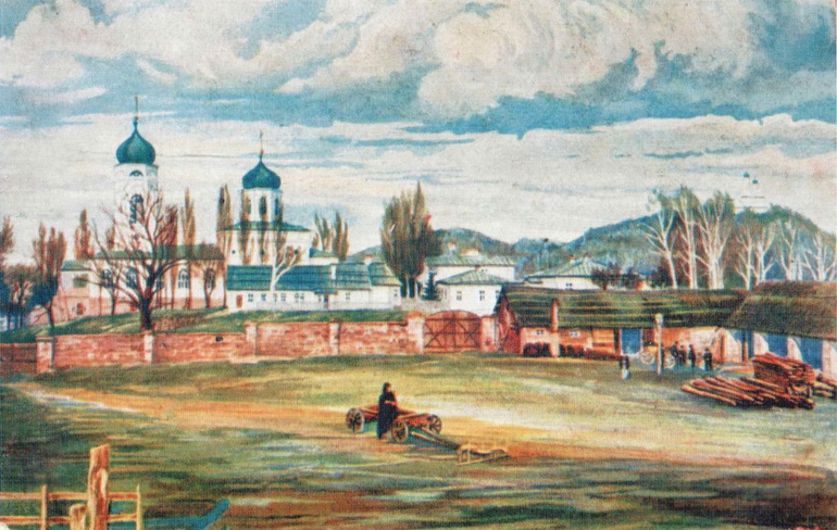 Вид на монастырь с хоздвора,1912г.